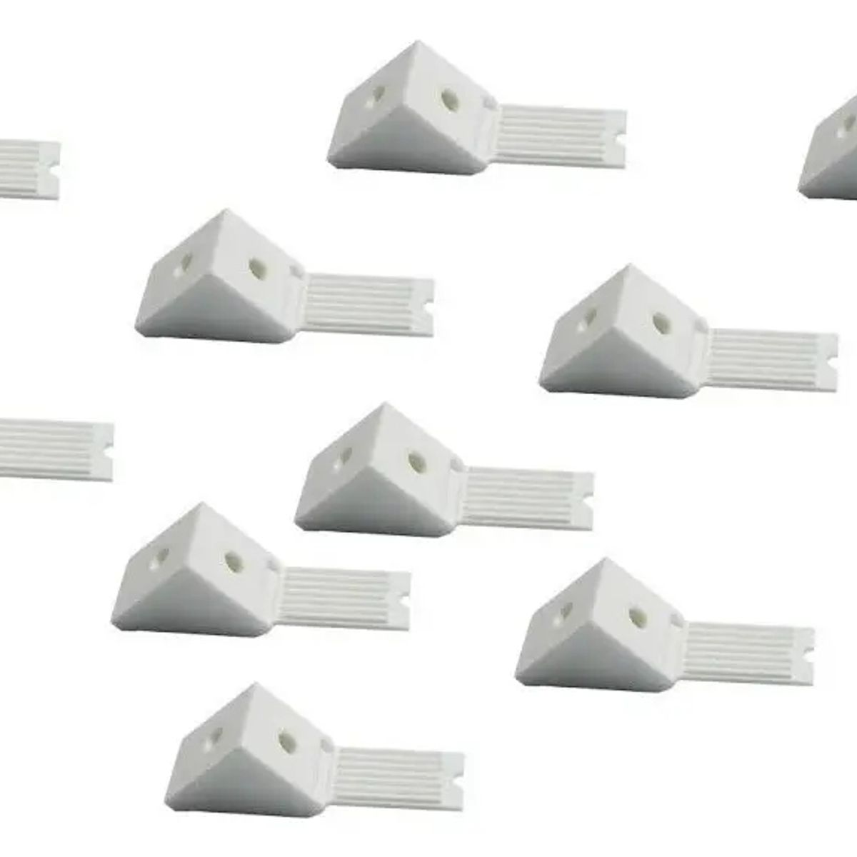 GENERICO - Soporte Escuadra Repisa De Mueble Triangular Pack 100 Blanco