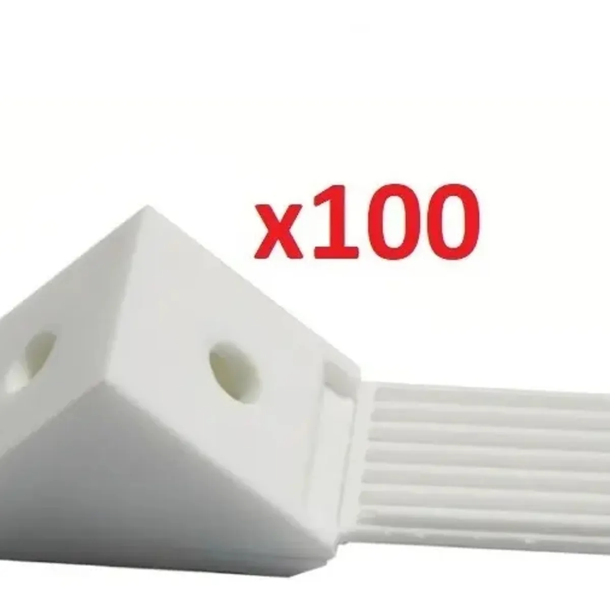 GENERICO - Soporte Escuadra Repisa De Mueble Triangular Pack 100 Blanco
