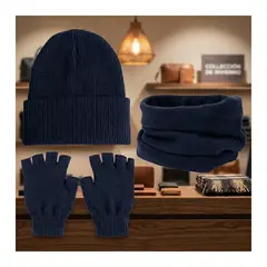 EKOL TACTICA MILITAR - Set Invierno Térmico Gorro Beanie + Guantes Sin Dedos + Cuello