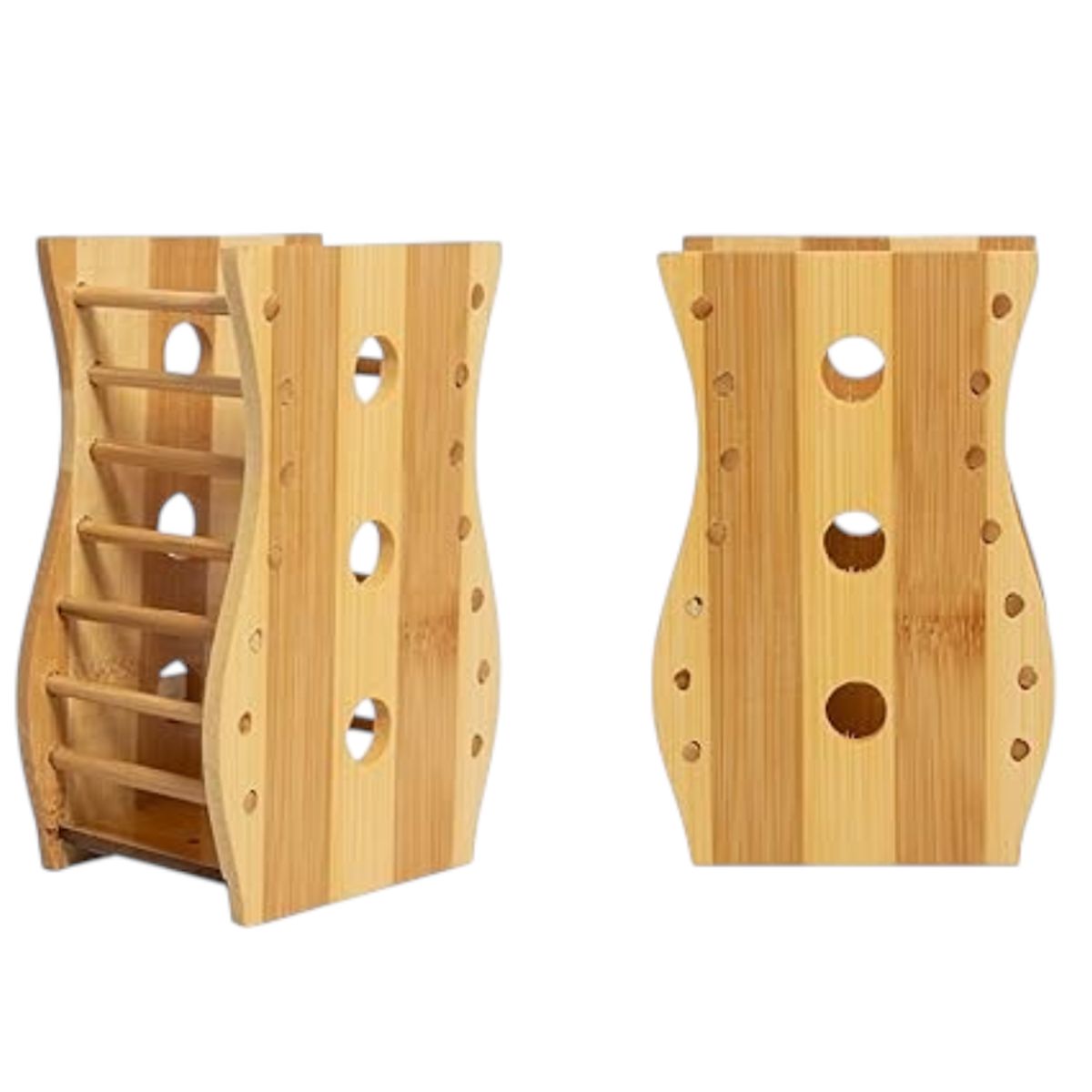 GENERICO - Kit De Utensilios De Cocina De Madera 5 Piezas Con Soporte