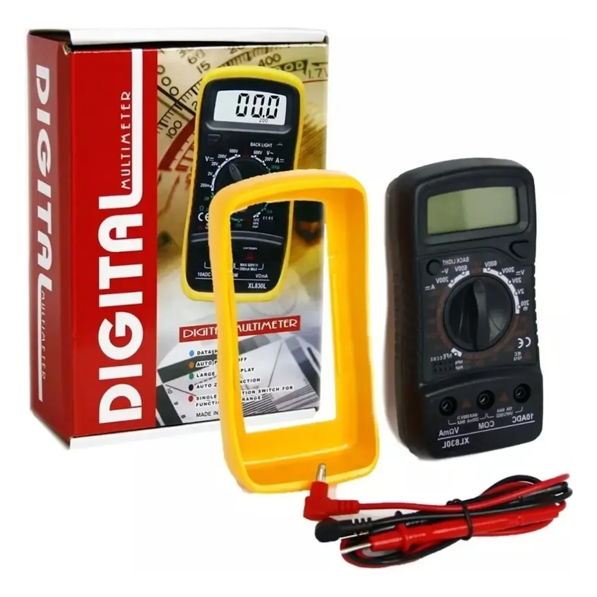 GENERICO - Tester Multimetro Profesional Medidor Digital Lcd