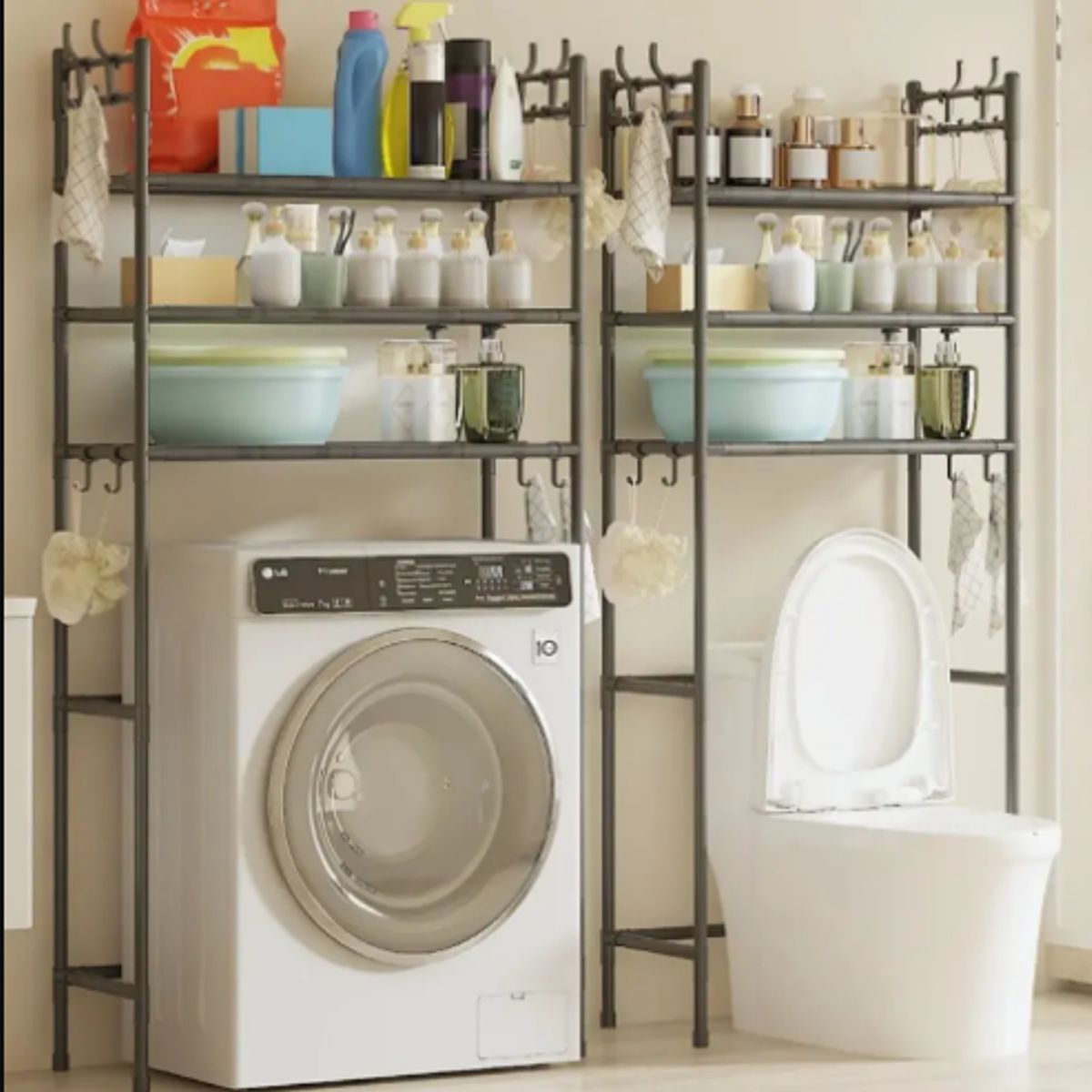 GENERICO - Mueble Estante Organizador 3 Niveles Metal/abs