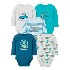 TEDMIMAK - Bodys manga larga pack 5 unidades