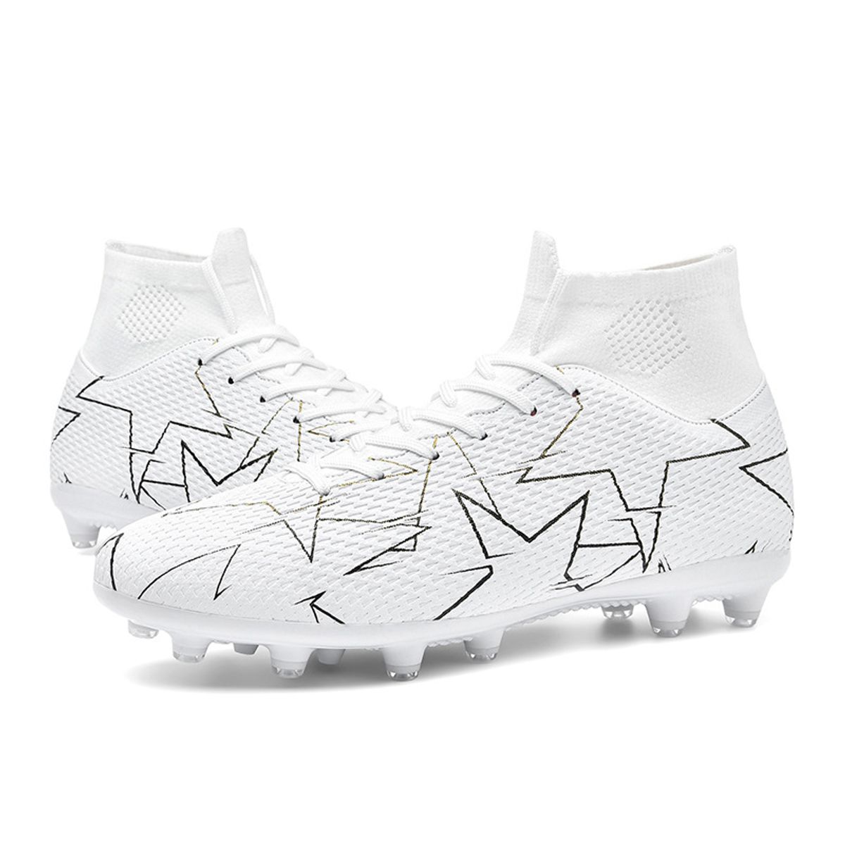DANWEILE - Zapatillas de Fútbol Unisexo TF zapatos Unisexo Blanco