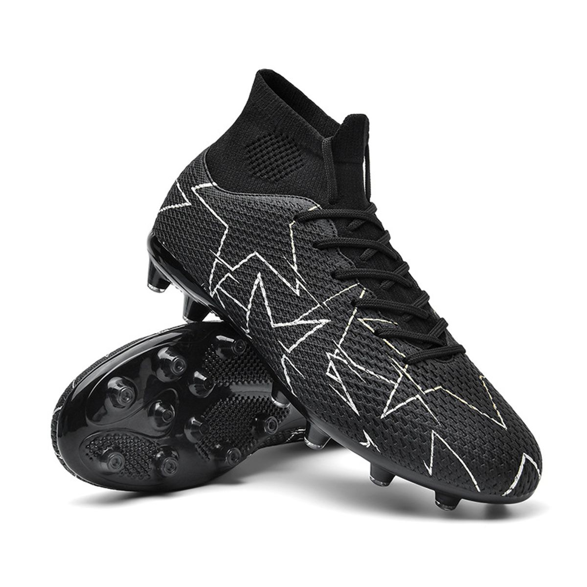 DANWEILE - Zapatillas de Fútbol Unisexo TF zapatos Unisexo Negro
