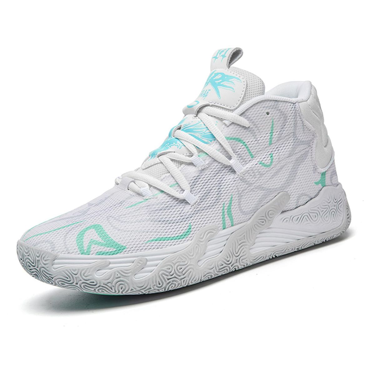 DANWEILE - Zapatillas deportivas de baloncesto para Unisexo básquetbol Blanco