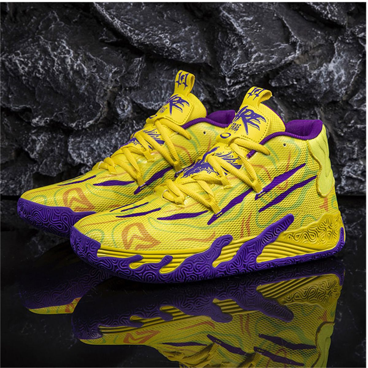 DANWEILE - Zapatillas deportivas de baloncesto para Unisexo básquetbol Amarillo