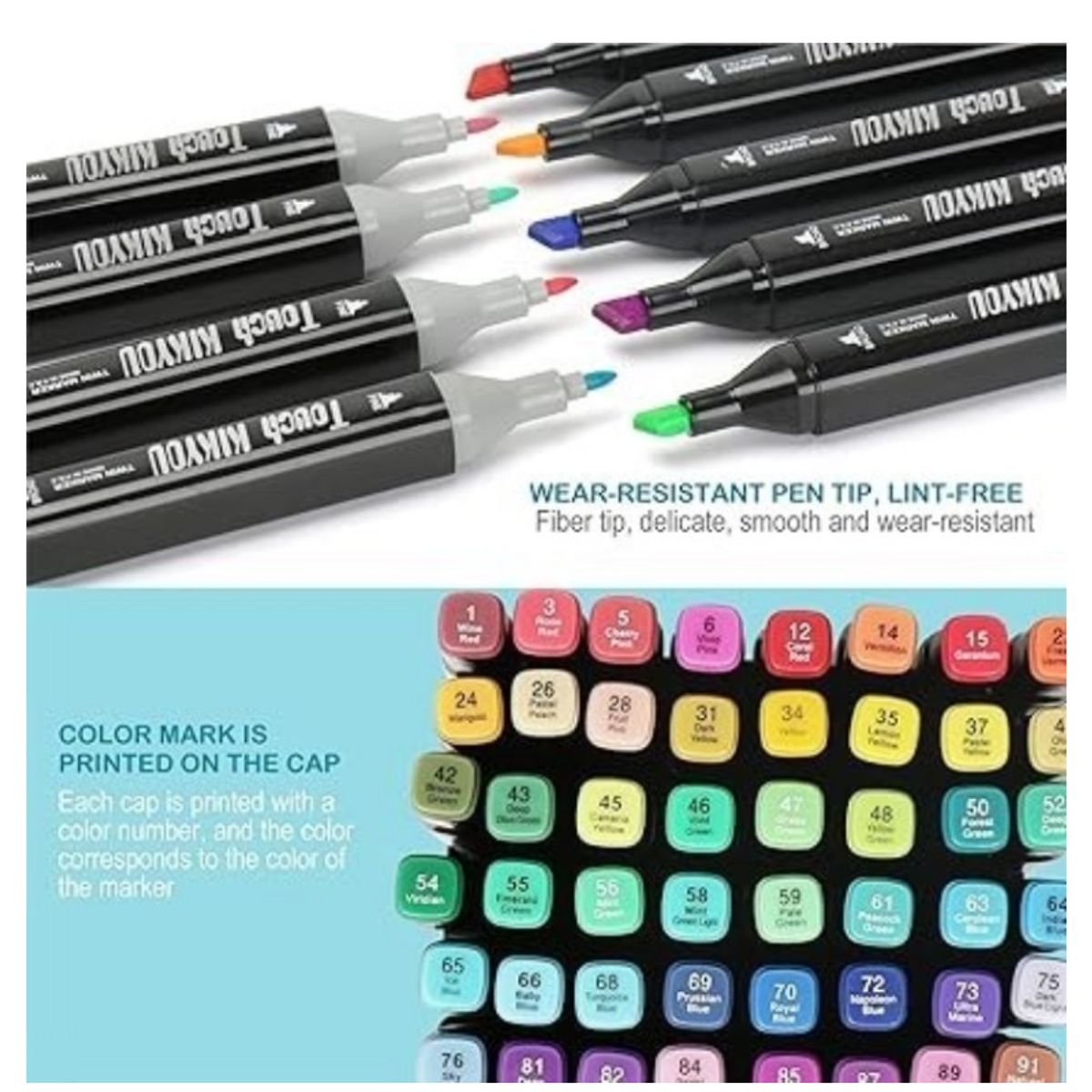TOUCH - Maleta De Plumones Doble Punta Rotuladores 80pcs