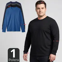 UTILISIMO - Camiseta Polera Polar Primera Capa Manga Larga Colores Surtidos Hombre