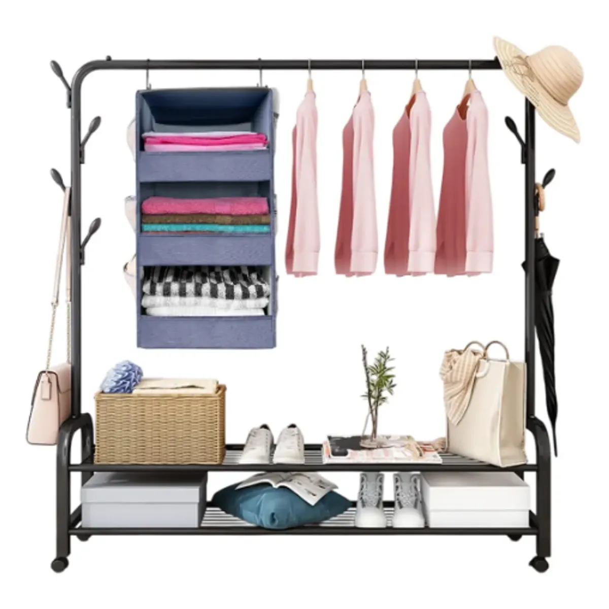 GENERICO - Perchero Rack Armable Colgador Ropa Organizador Closet