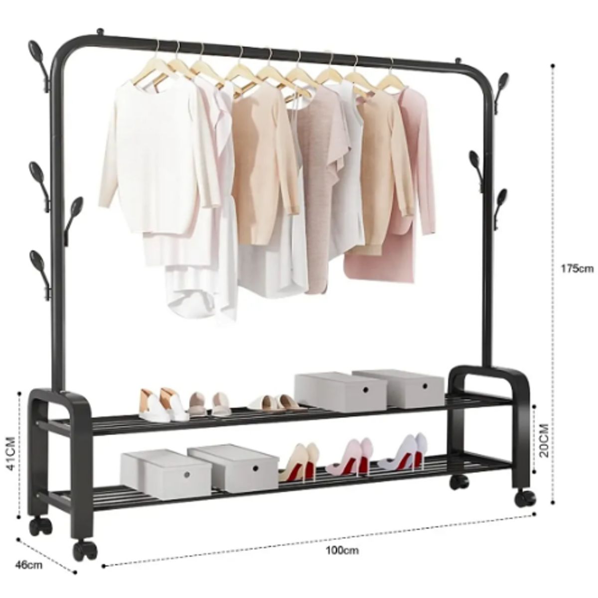 GENERICO - Perchero Rack Armable Colgador Ropa Organizador Closet