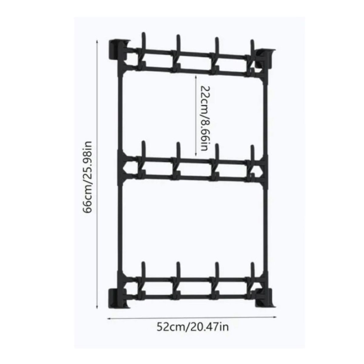 GENERICO - Perchero Organizador de Pared con Adhesivo Soporte Multi Ganchos para Baño, Cocina o Dormitorio