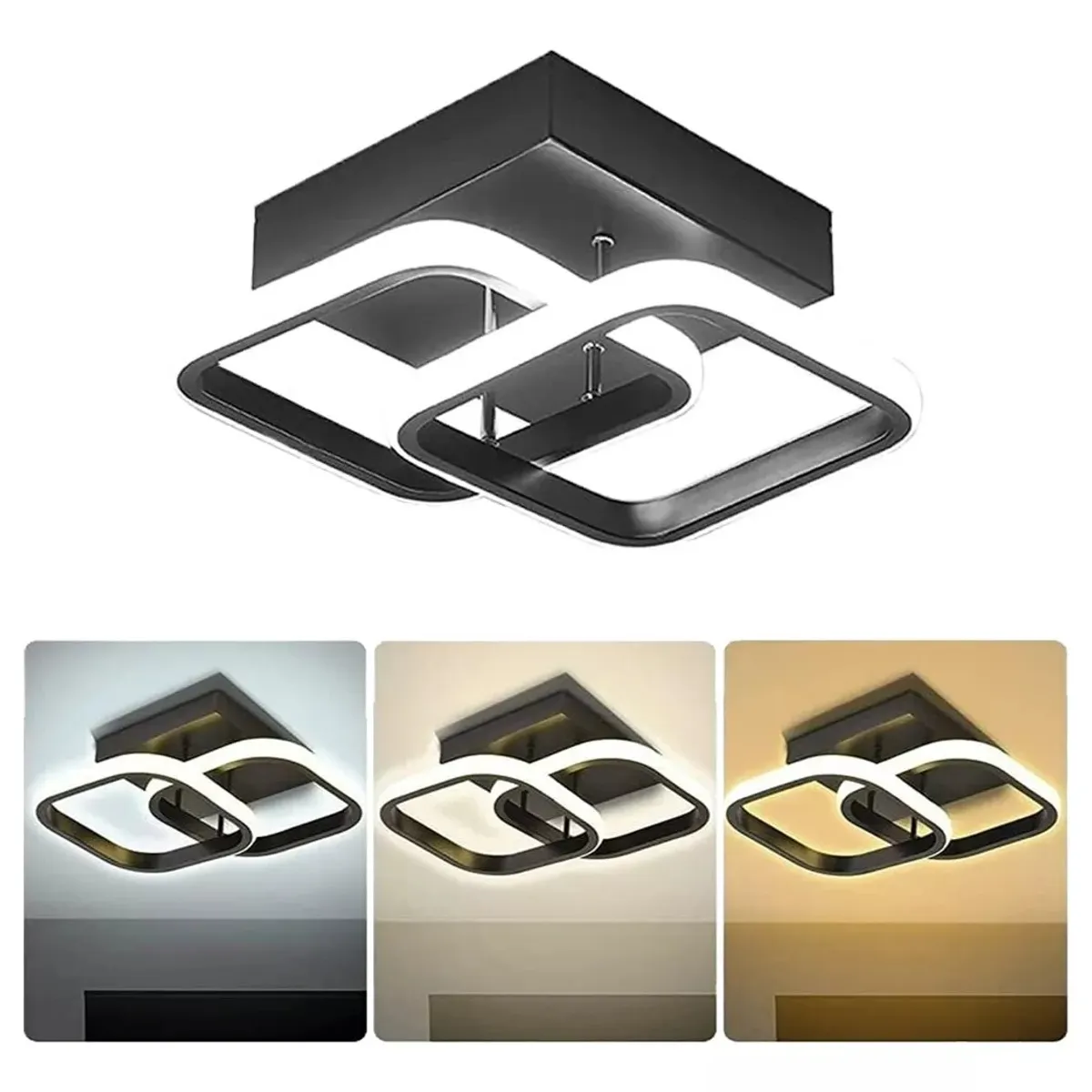 YOMYM - Lámpara LED techo Lámparas de pared 10×14×25CM luz tricolor Ajustable