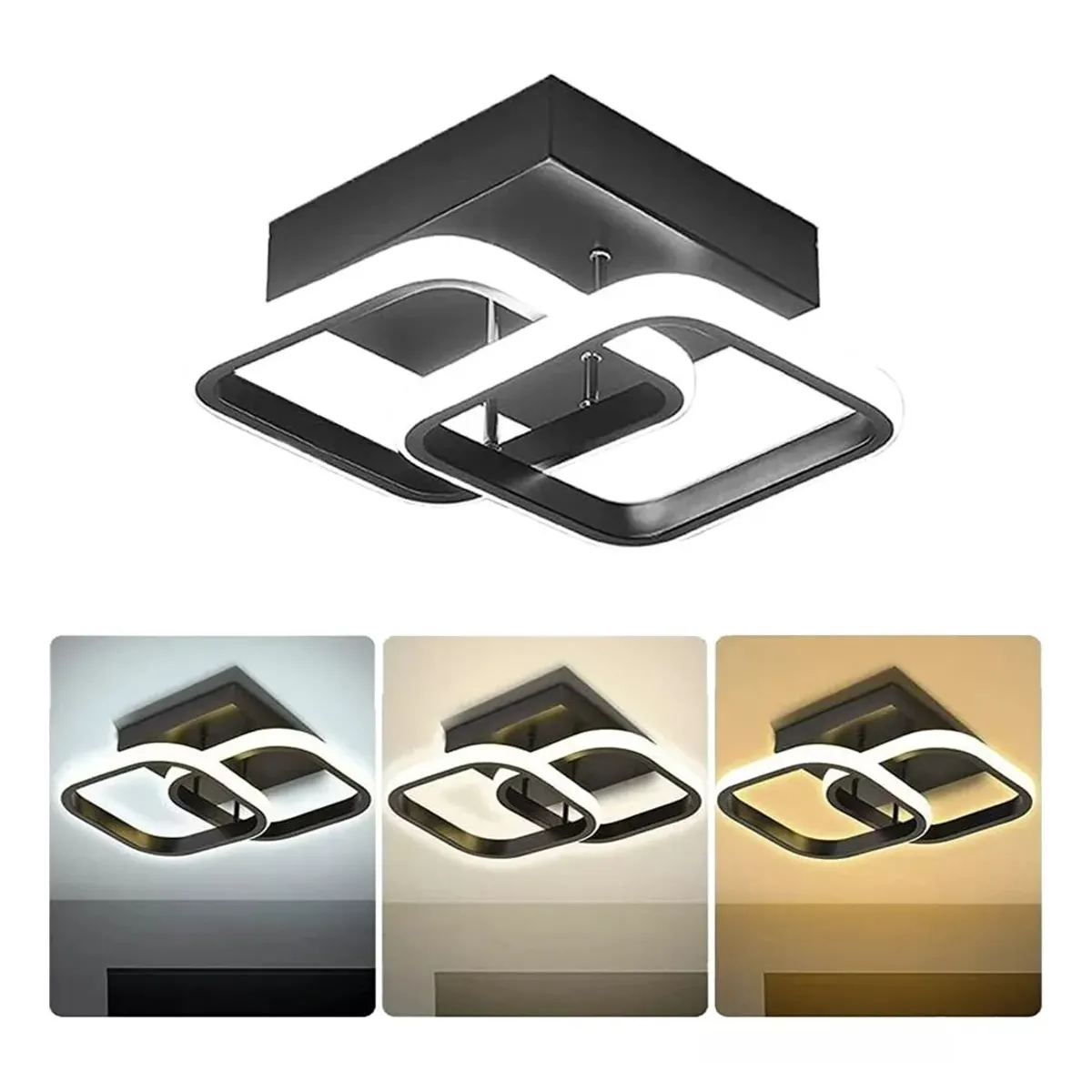 YOMYM - Lámpara LED techo Lámparas de pared 10×14×25CM luz tricolor Ajustable