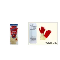 GENERICO - Guantes de limpieza bicolor Talla M