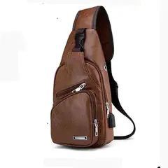 GENERICO - Banano Pecho Antirrobo Cruzado Bolso Hombre Con Carga Usb BELUG