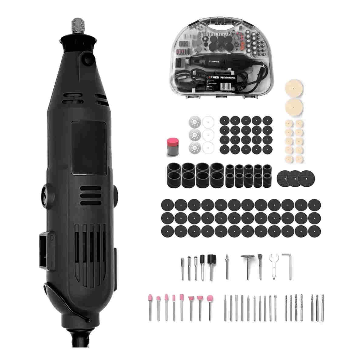GENERICO - kit herramienta multipropósito minitorno 211 piezas 135w frecuencia 50 Hz potencia 135 W BELUG