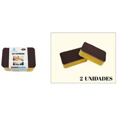 GENERICO - Esponja abrasiva 2 pzas