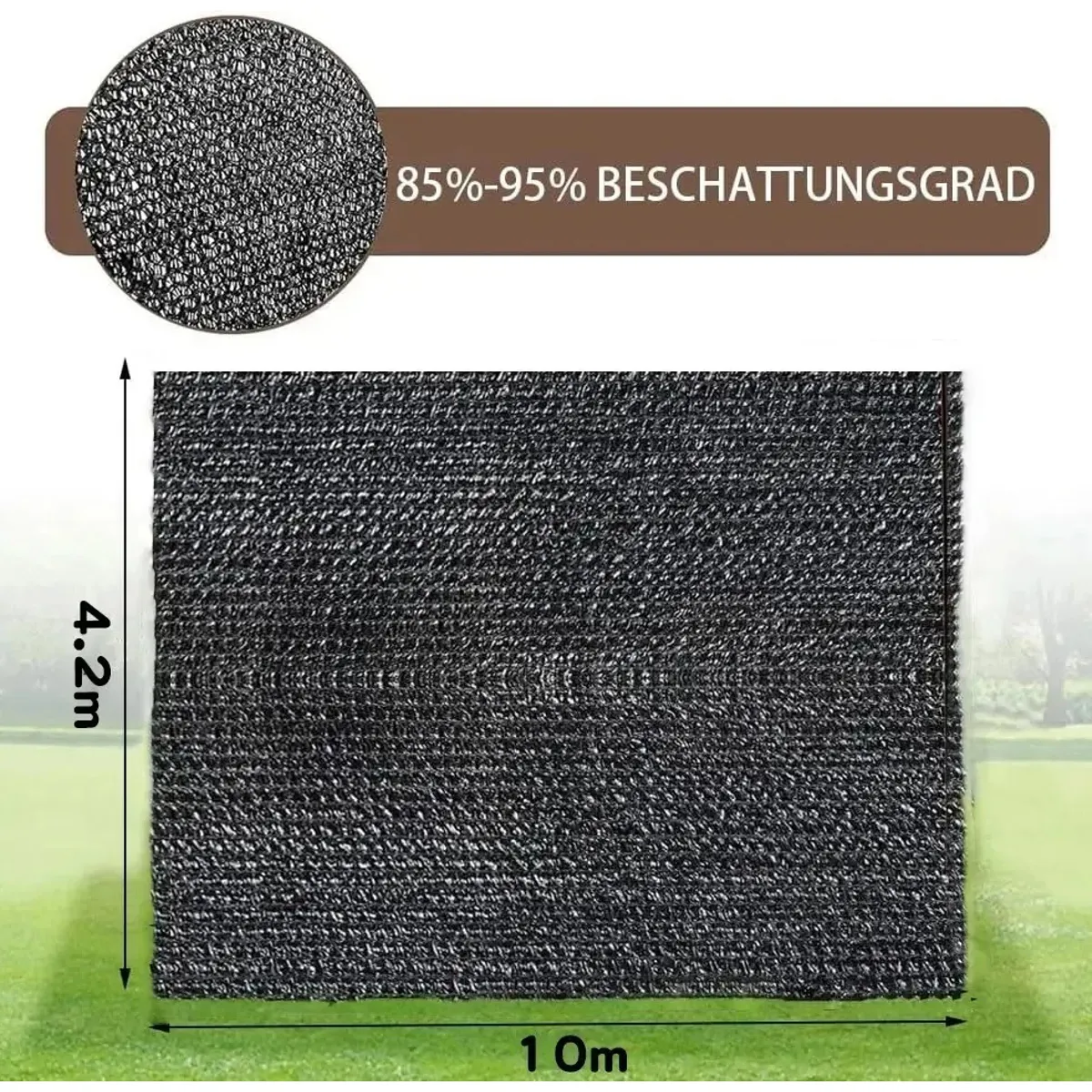 GENERICO - Malla Raschel 4.2 X 10 Mts Sombra Techo Patio Terraza Jardin