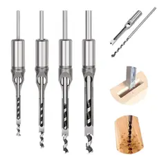 GENERICO - 4 Pcs Brocas Cuadrada Cincel Mortaja Formón