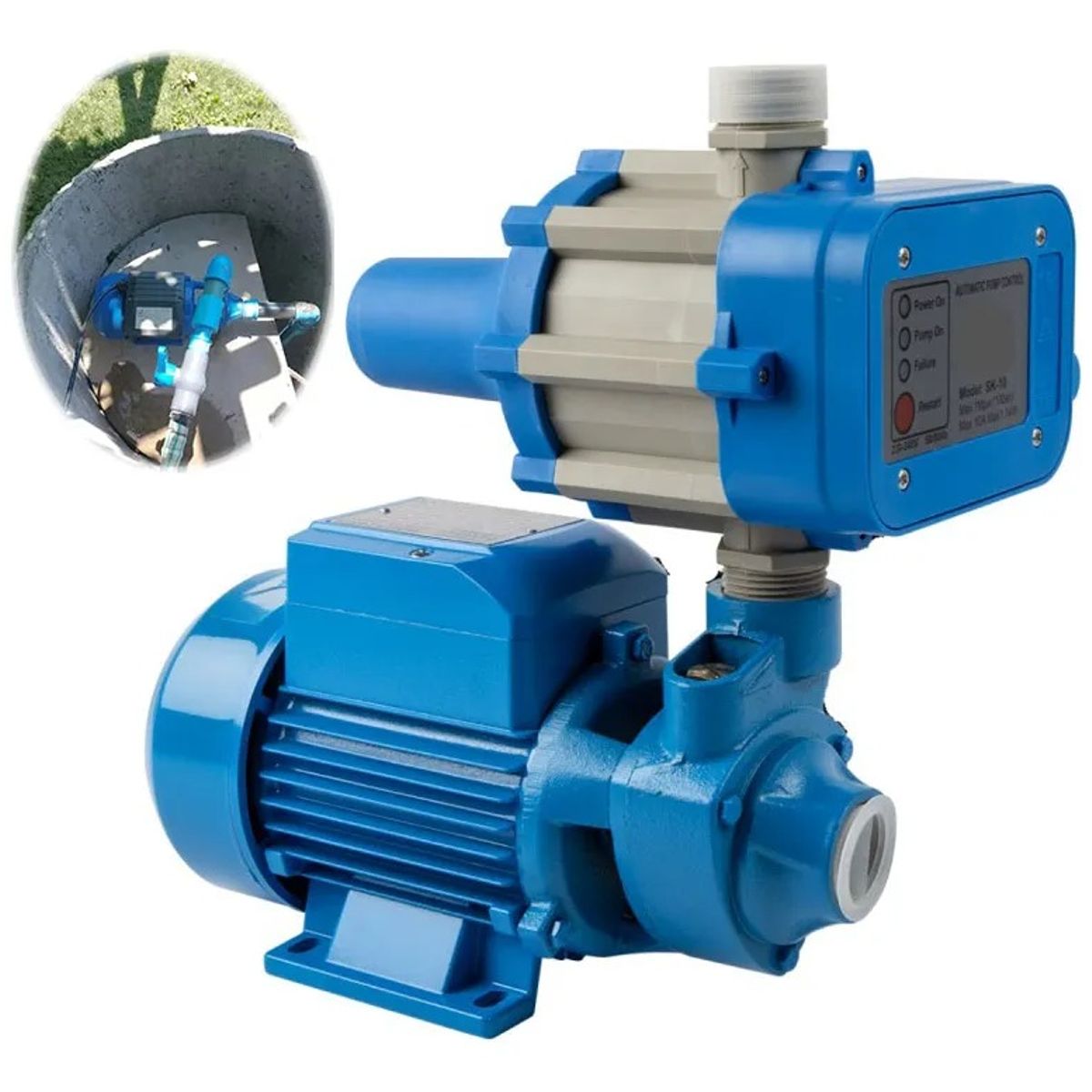 GENERICO - Bomba De Agua 0.5 Hp 220v + Controlador Presion Electrico