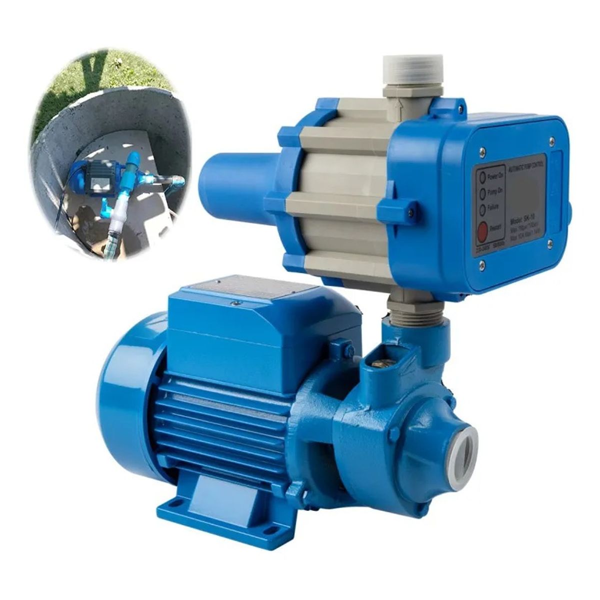 GENERICO - Bomba De Agua 0.5 Hp 220v + Controlador Presion Electrico