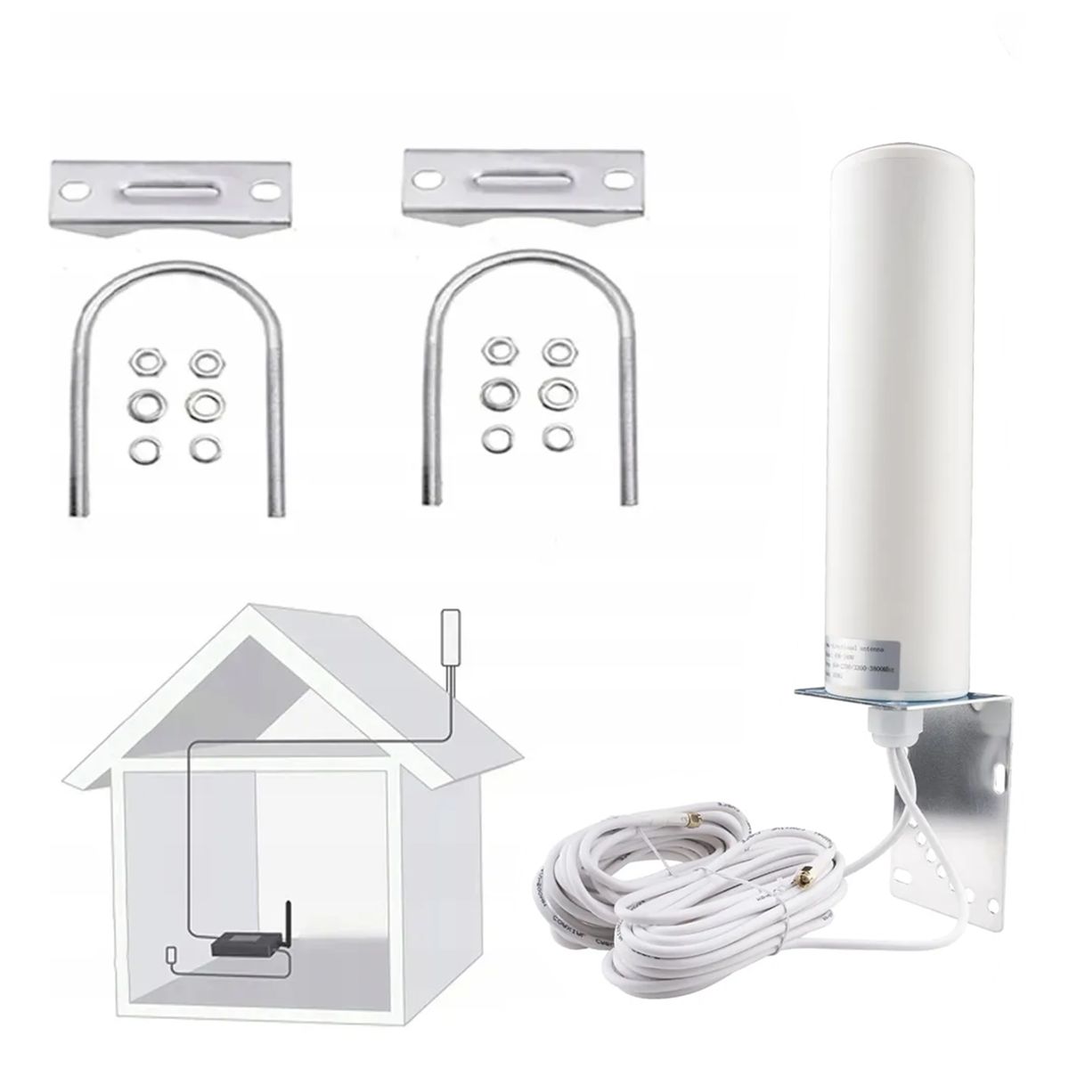 GENERICO - Antena Exterior 4g 3g 5g 12dbi Sma Antena Router Modem Wifi