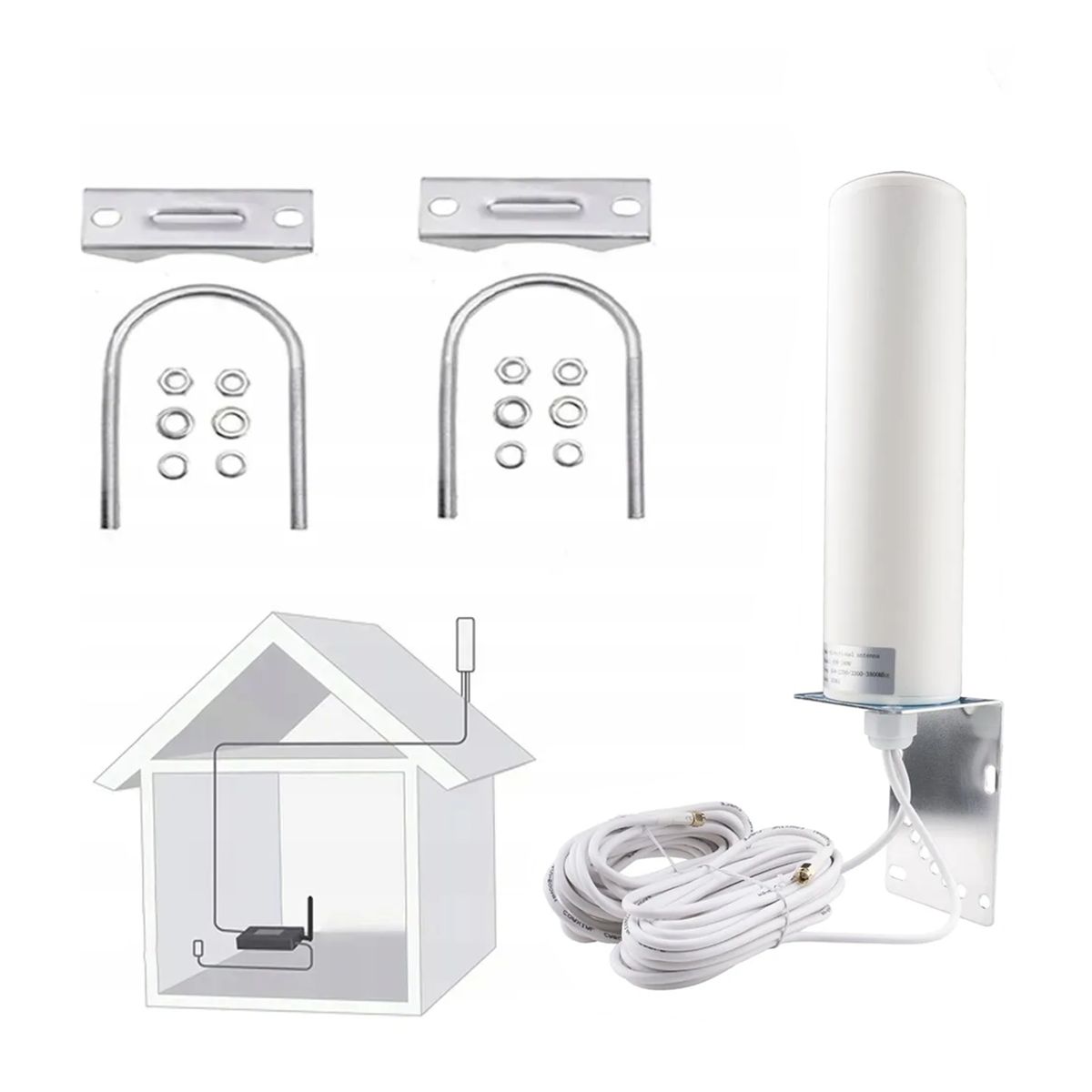 GENERICO - Antena Exterior 4g 3g 5g 12dbi Sma Antena Router Modem Wifi