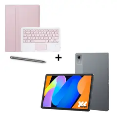 LENOVO - Tablet pad 11'' 2025 8+128GB WIFI 2.5K- Gris + Teclado Rosado +Lápiz táctil