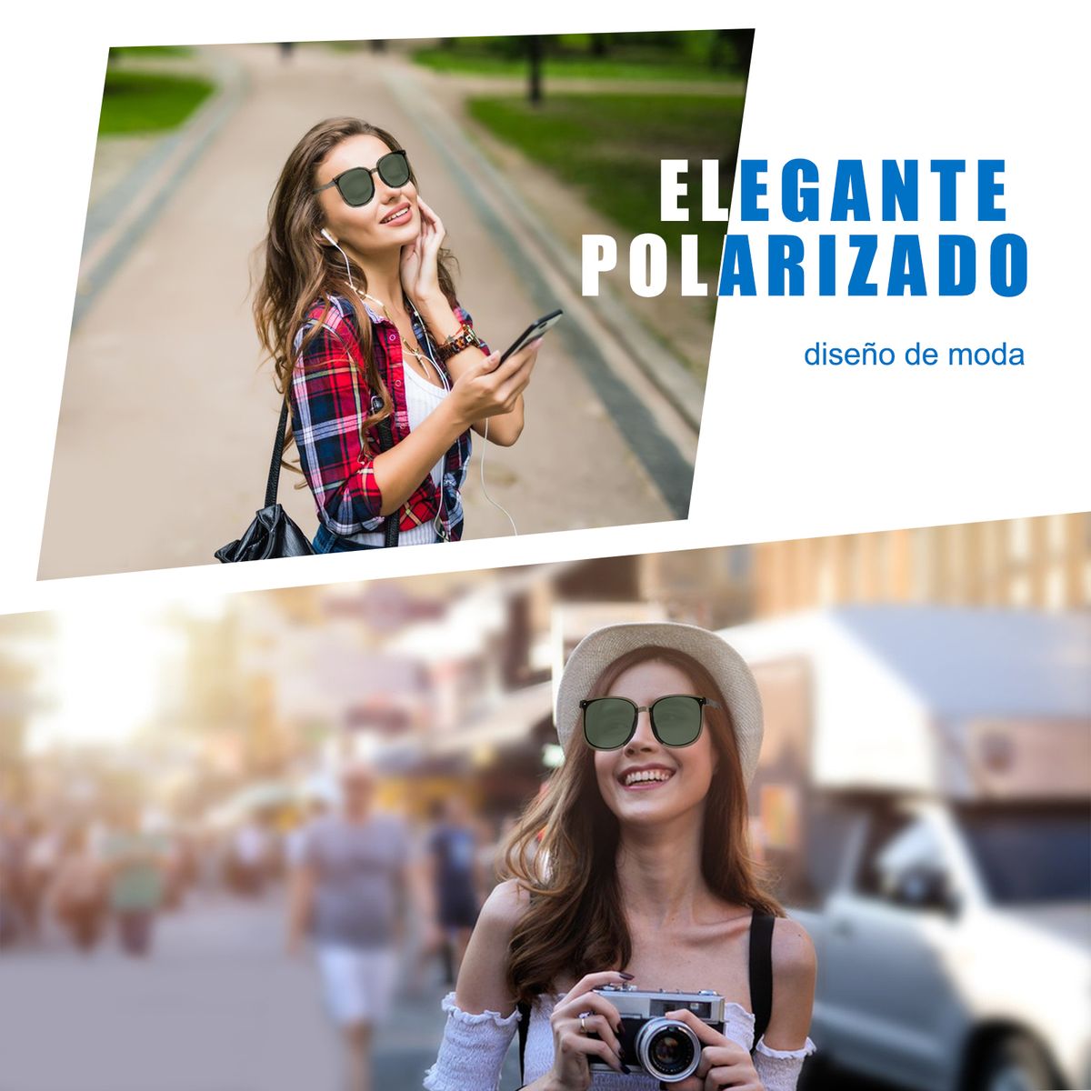 AIZO - Anteojos Sol Lentes Gafas Polarizado Plegable Multicolor