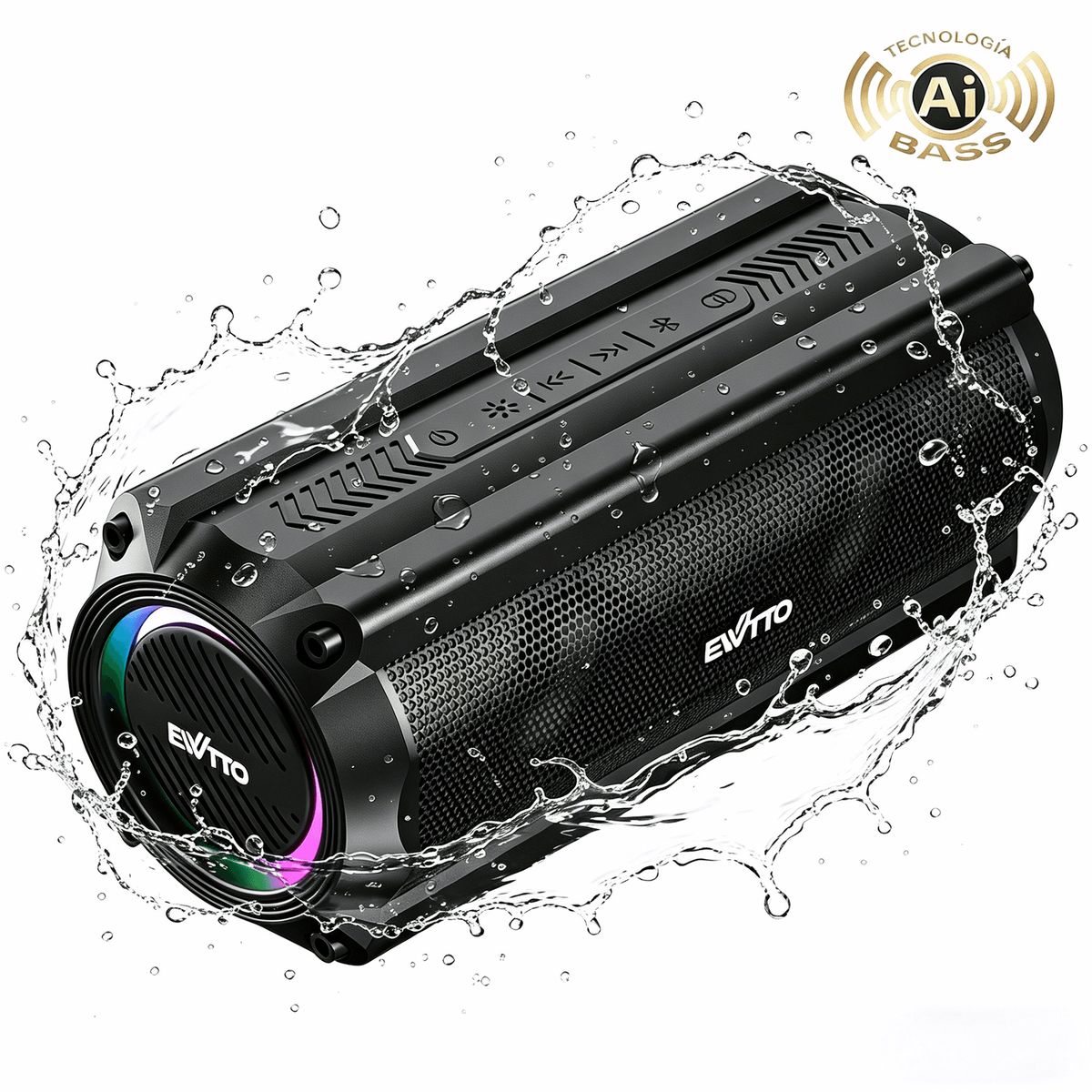 GENERICO - Parlante Bluetooth Portáti EWTTO Resistente al agua IPX5 Larga Autonomía de 10 horas