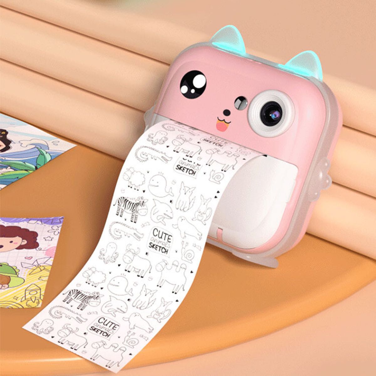 DANWEILE - Cámara De Fotos Para Niños con Impresión Instantánea
