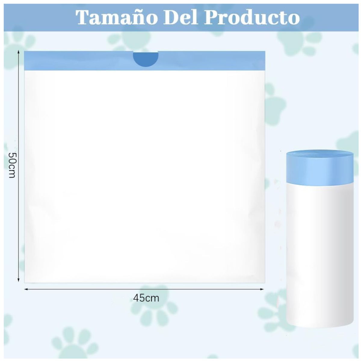KUANGYE - Pack 10 Rollos De Bolsas Premium Para Arenero Automático