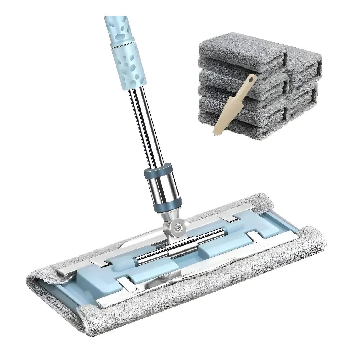 KUANGYE - Trapeador De Microfibra Spin 360° mágico Mop Con 6 almohadilla