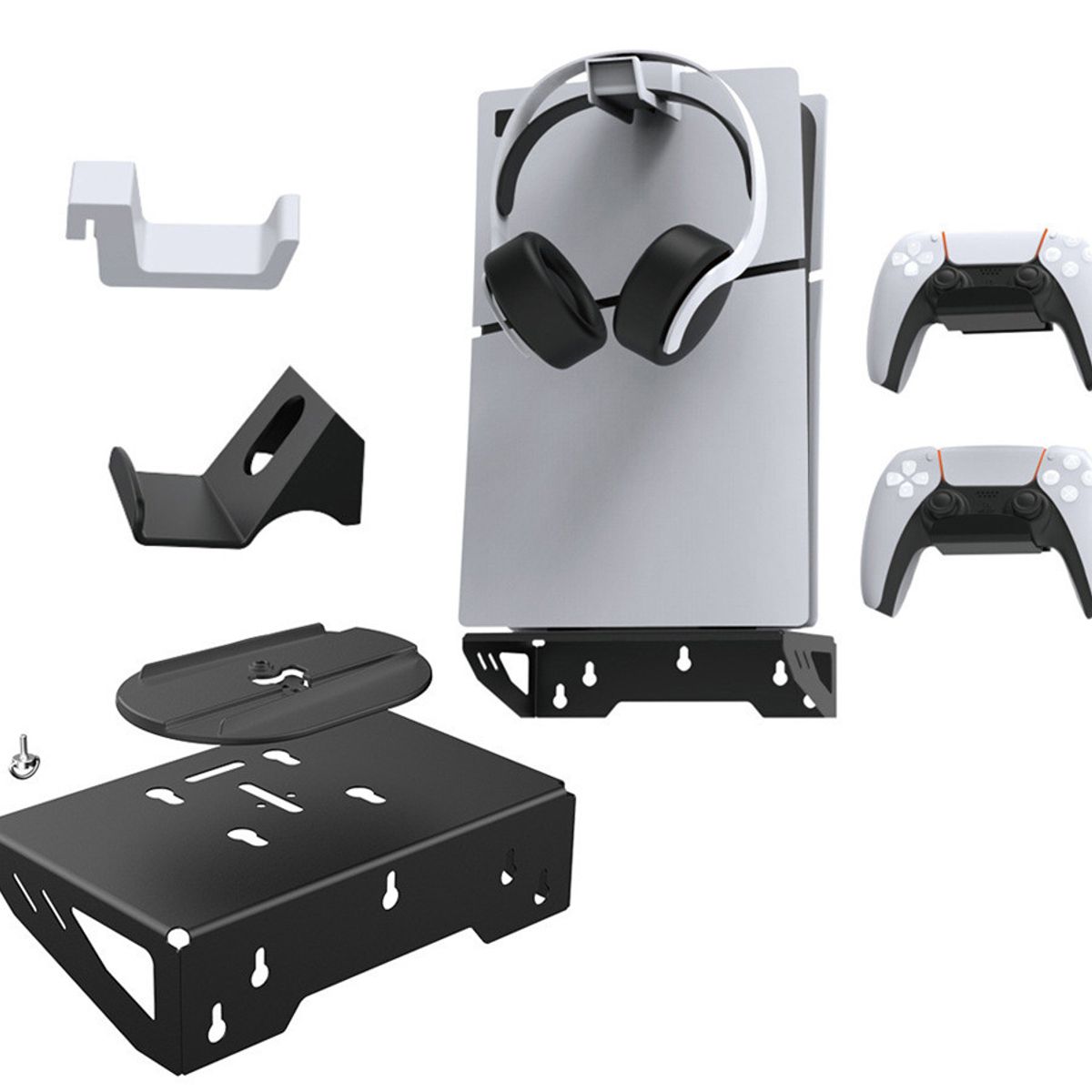 KUANGYE - Soporte Para Consola Ps5 Para Pared Muro Negro Slim Pro