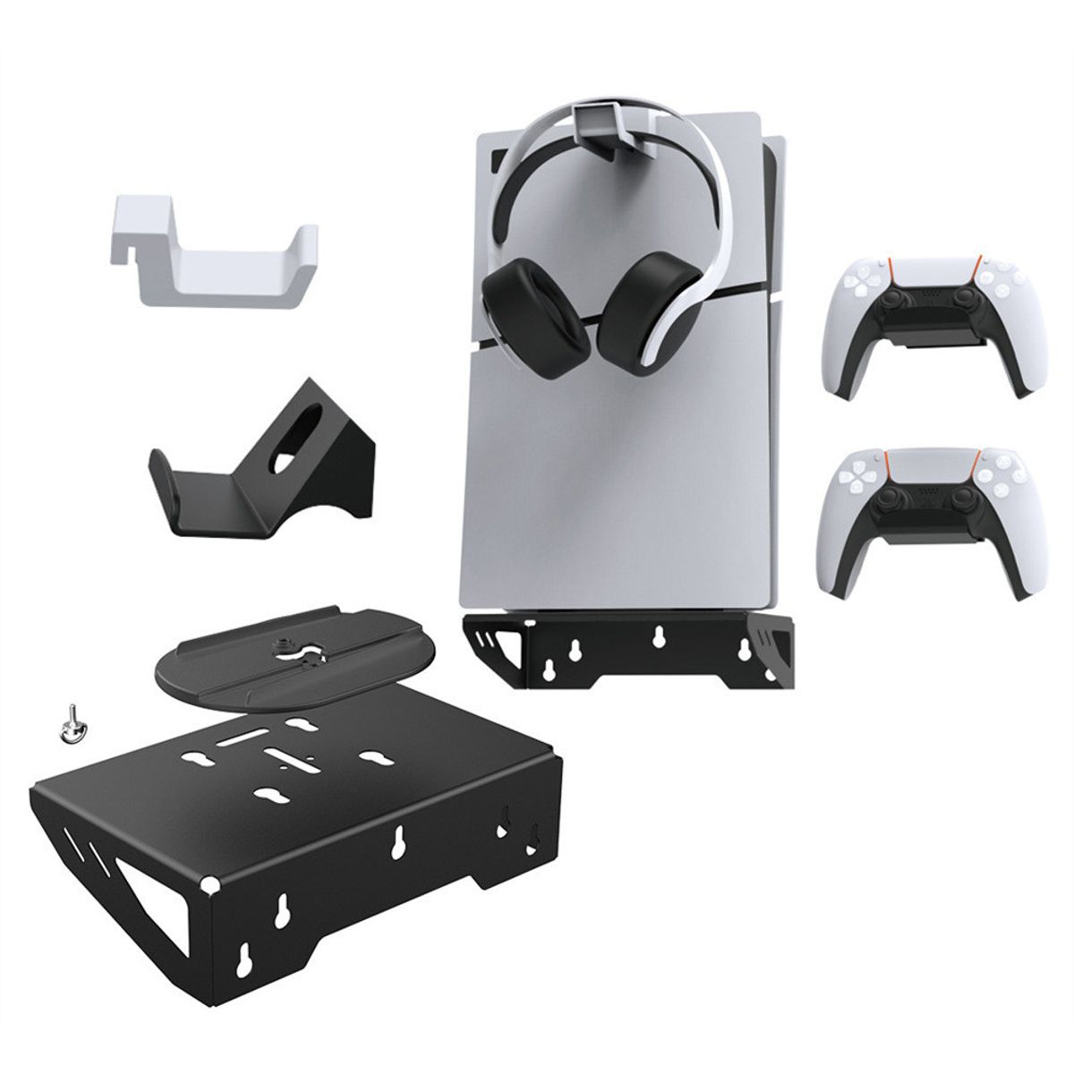 KUANGYE - Soporte Para Consola Ps5 Para Pared Muro Negro Slim Pro