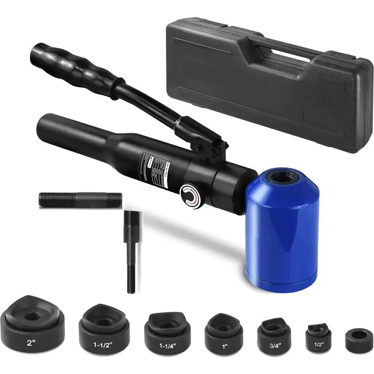 QUICK - Juego Sacabocados Kit De 12 A 2 Pulg Perforador Hidráulico