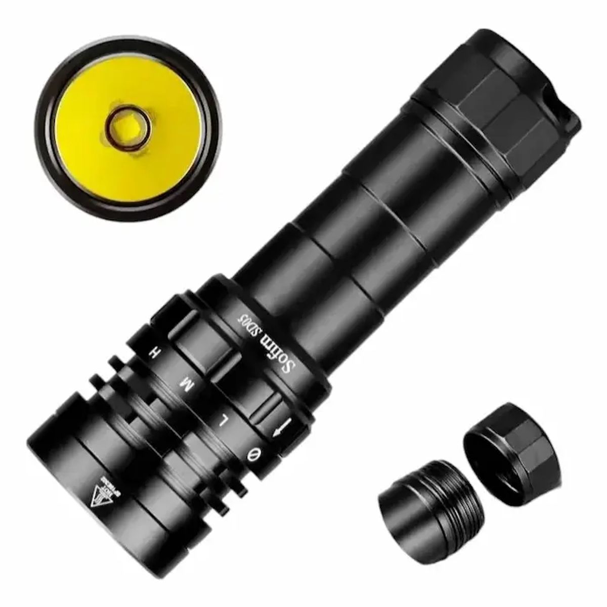 AQUASPORT - Linterna Buceo Recargable Profesional Power Max 3000 Lúmenes