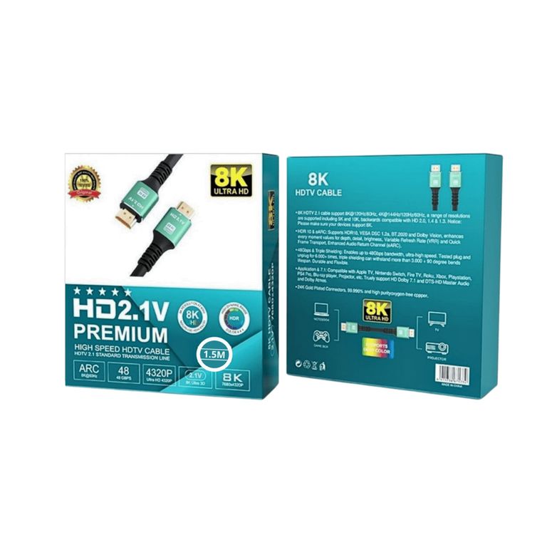 Cable HDMI 8K 48Gbps 3m Compatible 2.1