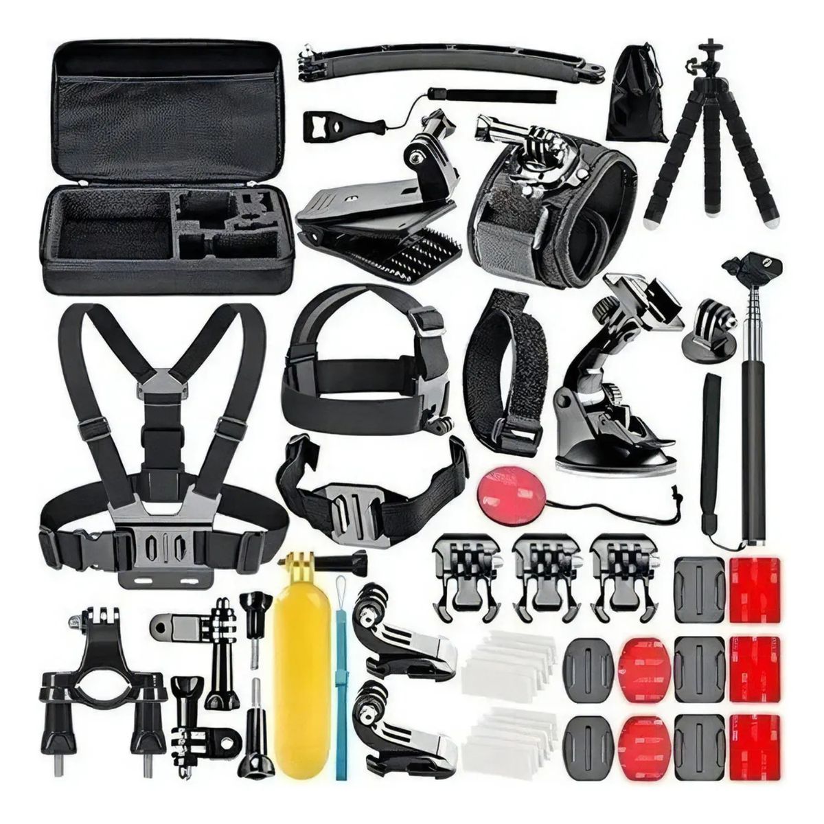 CRUSEC - Kit 51 En 1 Accesorios Para Cámaras Deportivas Con Maleta