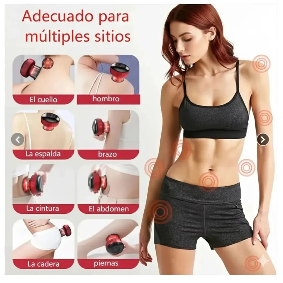 MOVI - Ventosa Eléctrica Anticelulitis con Calor y Vibración  Alivio Muscular y Modelado Corporal