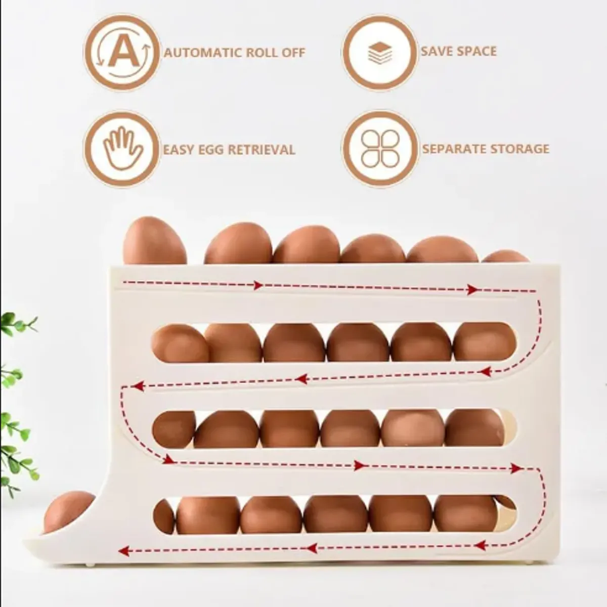 GENERICO - Dispensador De Huevos Para Nevera Organizador De Huevos