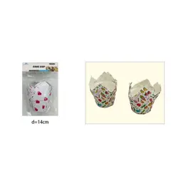 GENERICO - Pack cápsulas de papel para muffins tulipán 14cm