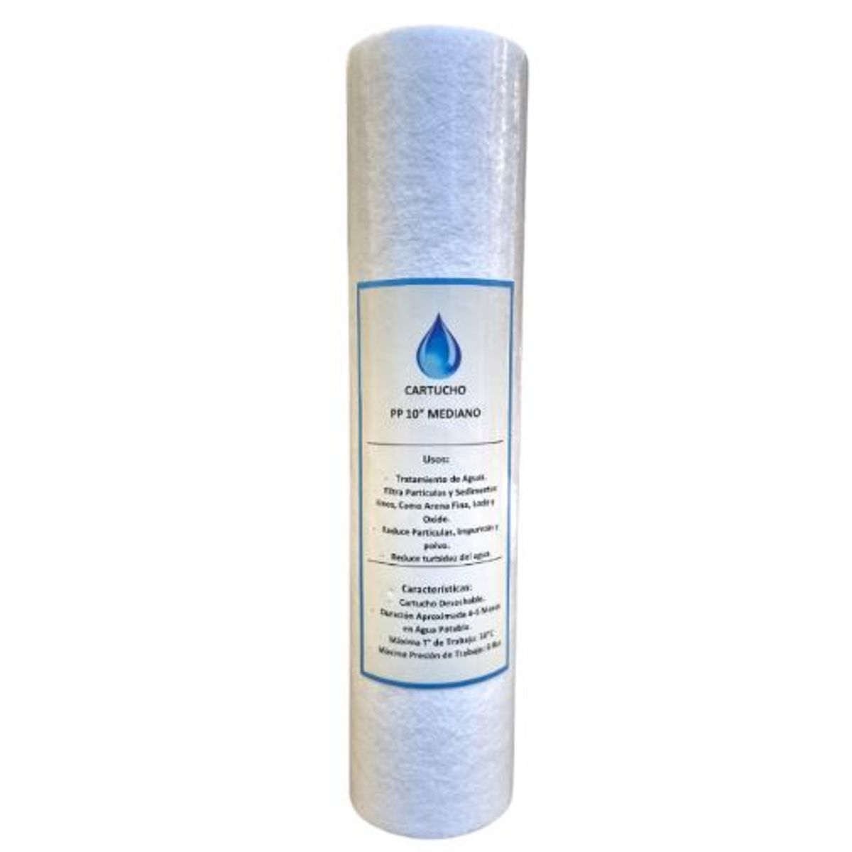 GENERICO - CARTUCHO DE FILTRO DE AGUA POLIPROPILENO MEDIANO 5 PULGADAS