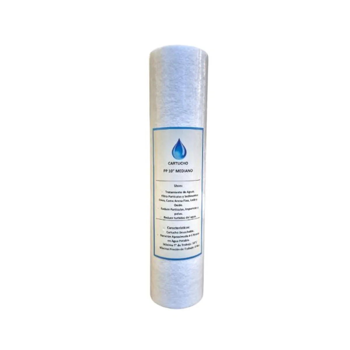 GENERICO - CARTUCHO DE FILTRO DE AGUA POLIPROPILENO MEDIANO 5 PULGADAS