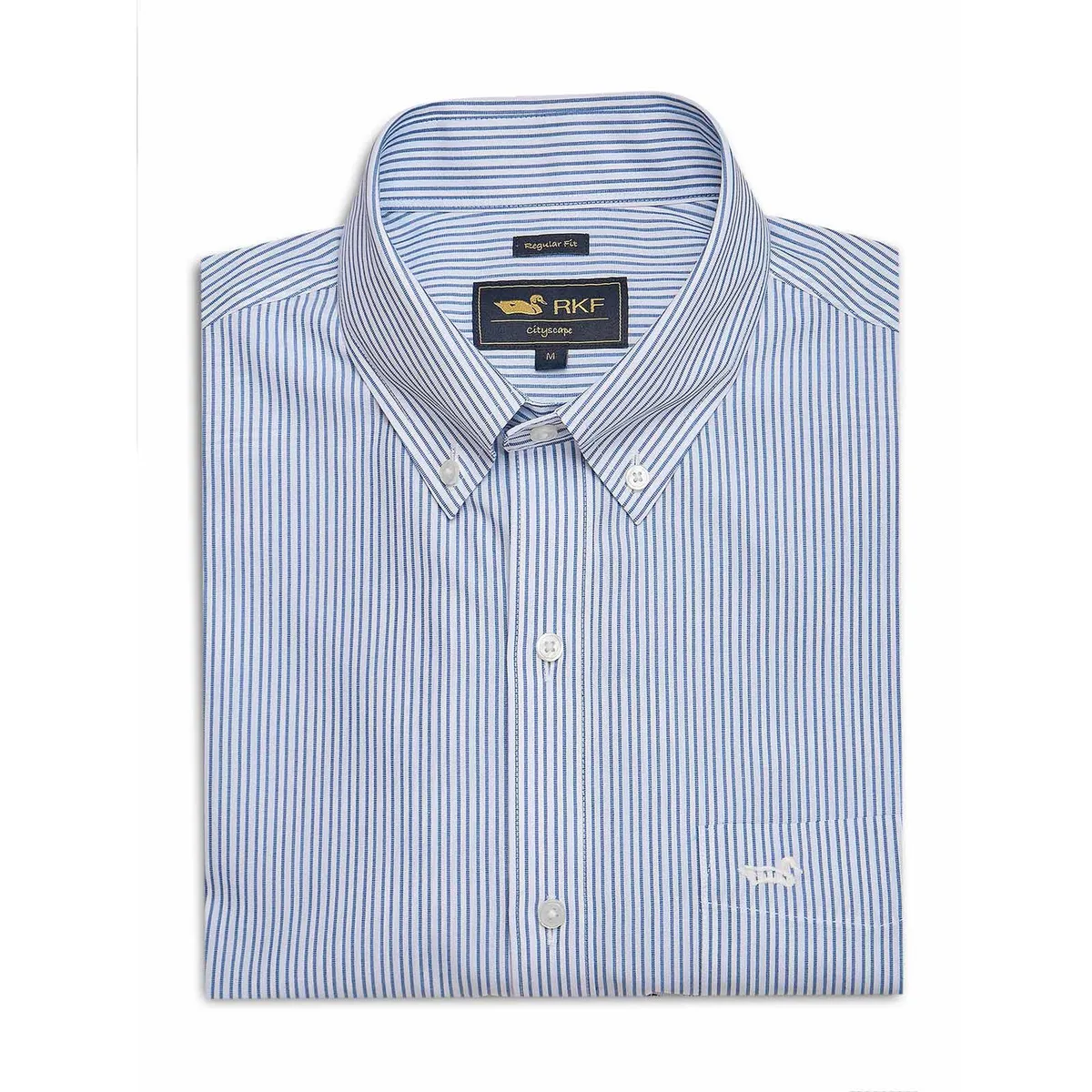 ROCKFORD - Camisa Cuello Button-Down Hombre Wf Azul rayas ROCKFORD