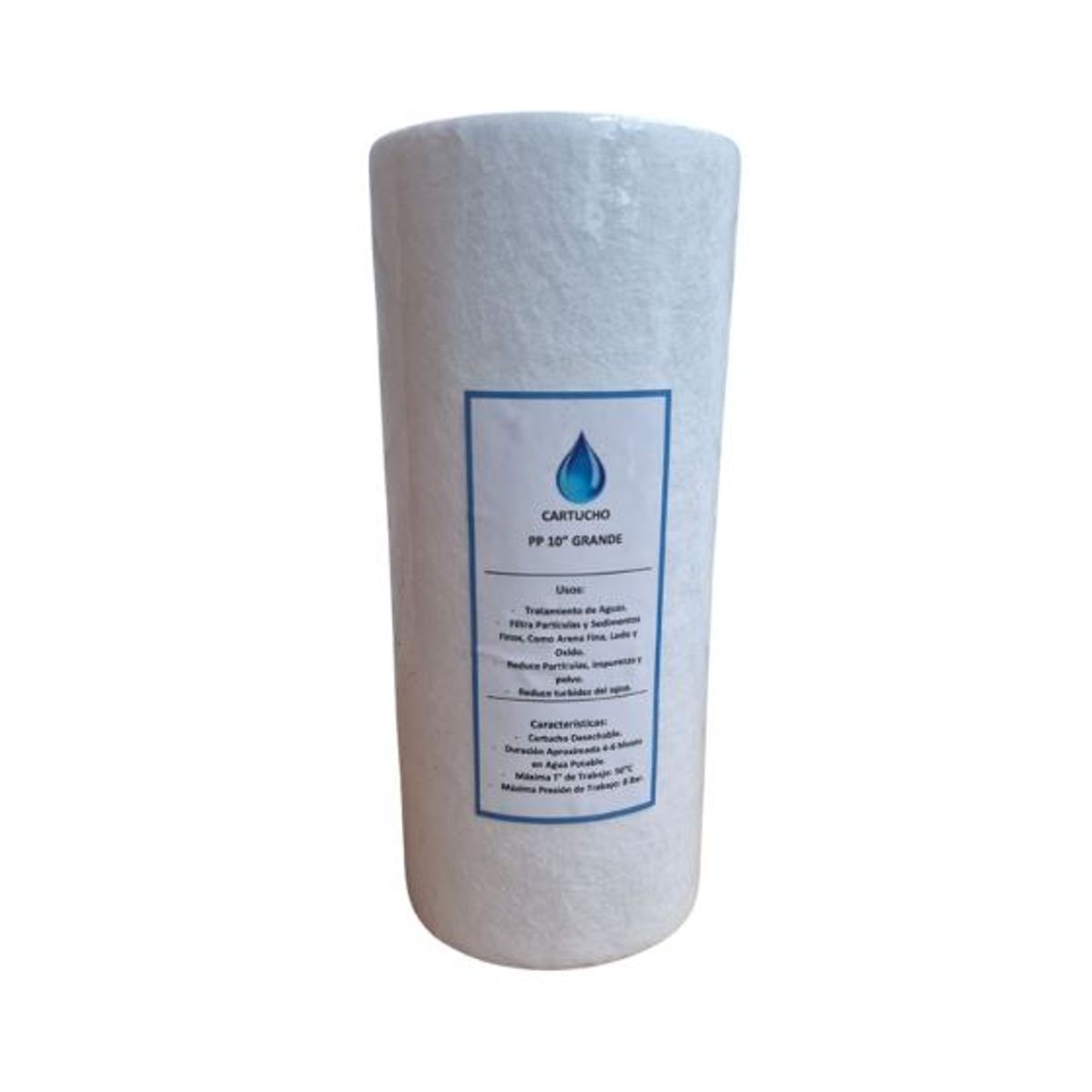 GENERICO - CARTUCHO DE FILTRO DE AGUA POLIPROPILENO GRANDE 5 PULGADAS