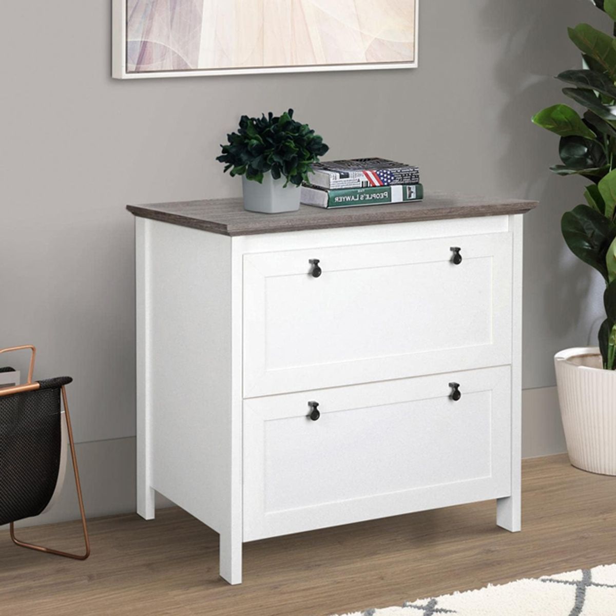 MSA MUEBLES SANTA ANA - Cajonera Cómoda Kardex White Gray OAK