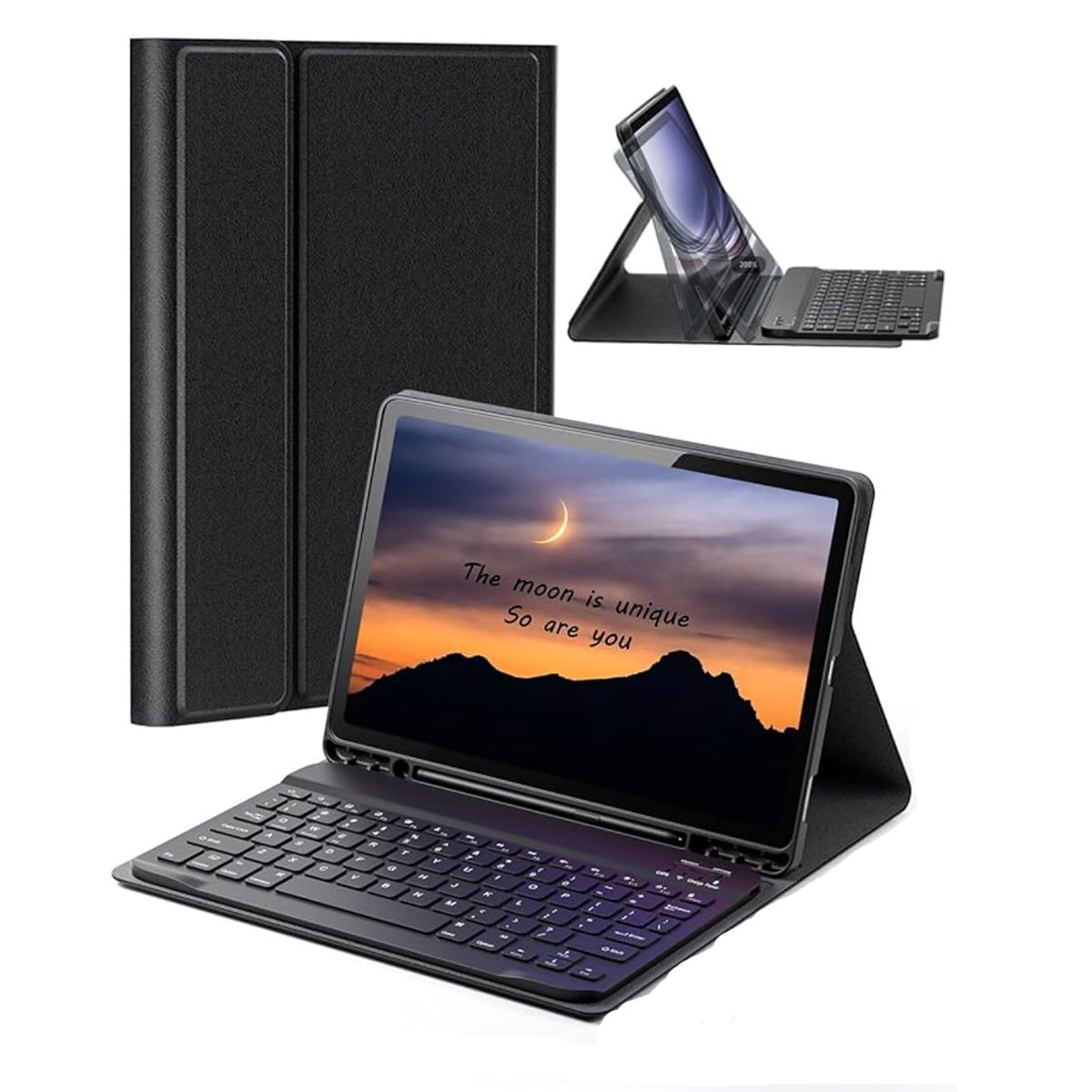 JOIGO - Funda Con Teclado Ñ Español Para iPad Pro 11 M5 2025 Negro