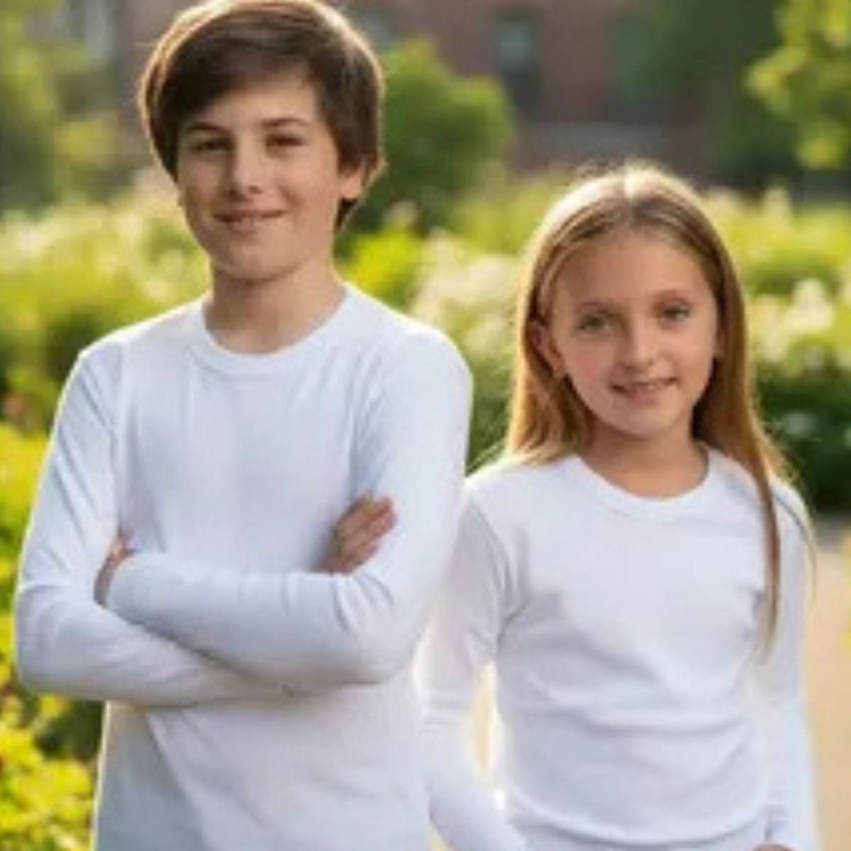 LOOK SHOP - Pack 3! Camiseta Manga Larga Algodón, Blanco. Niño Y Juvenil 808